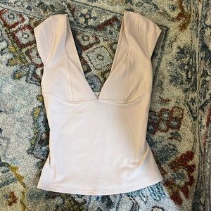 FREE PEOPLE INTIMATELY PINK VNECK TOP